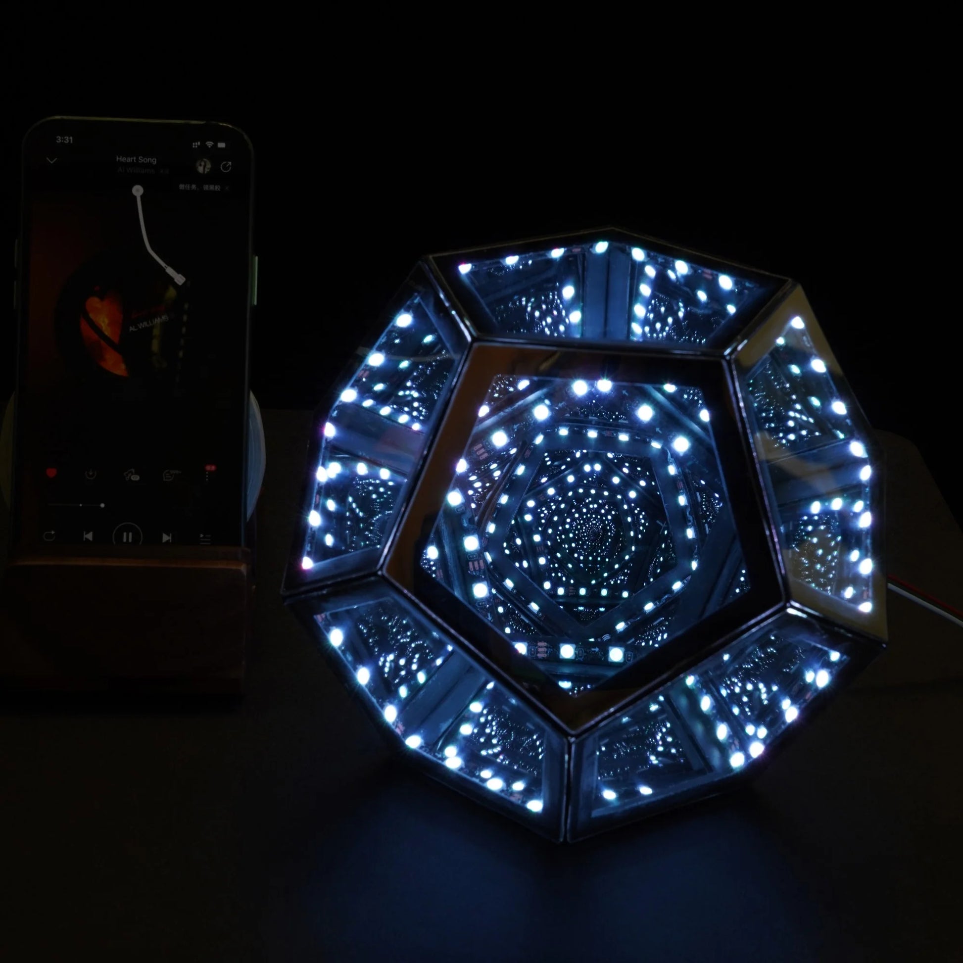 Infinity Dodecahedron Magic Table Lamp