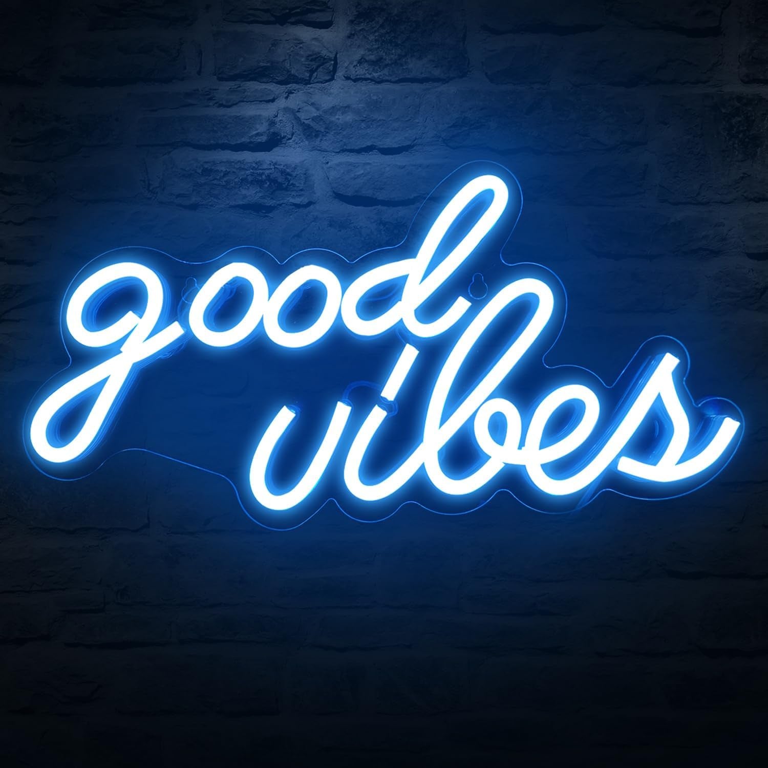 Good Vibes Neon Sign for Bedroom Wall